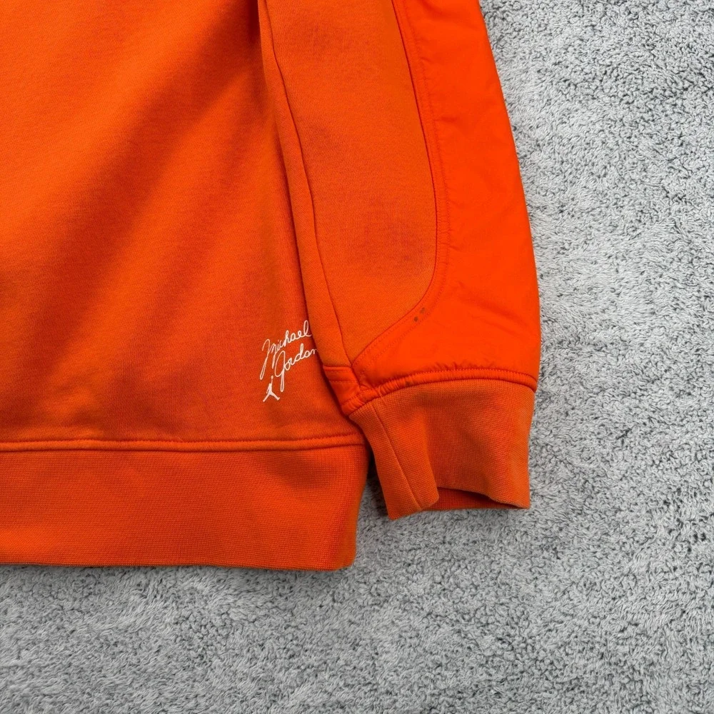 Air Jordan Sweatshirt Men XL Orange Flight MVP Wheaties Crewneck Fleece Pullover